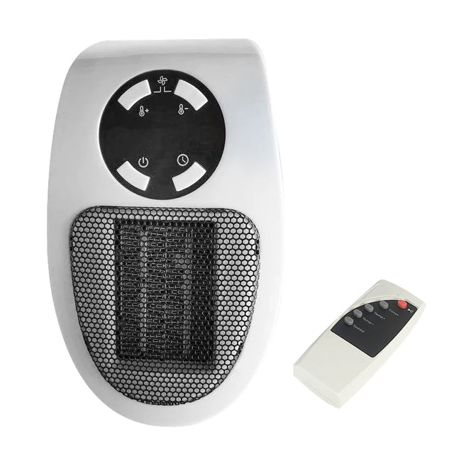 Belro mini portable electric plug-in personal room space heater with compact design and adjustable temperature settings.