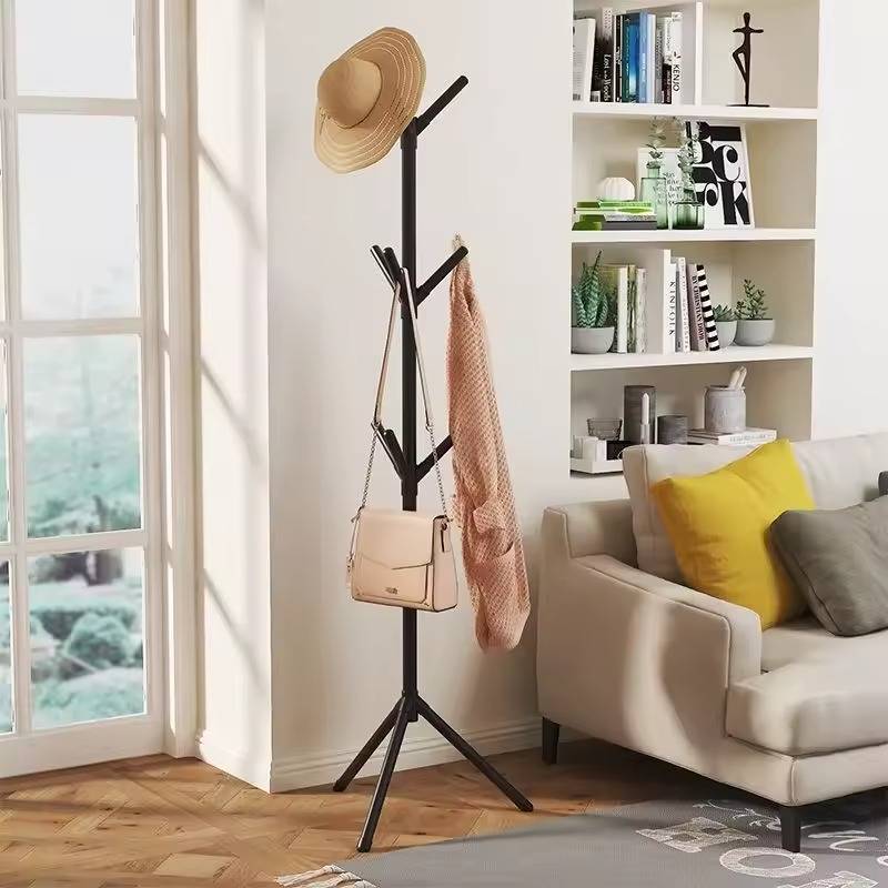 Belro floor-standing clothes rack for men with multiple hanging bars and a sturdy metal frame in a modern design.