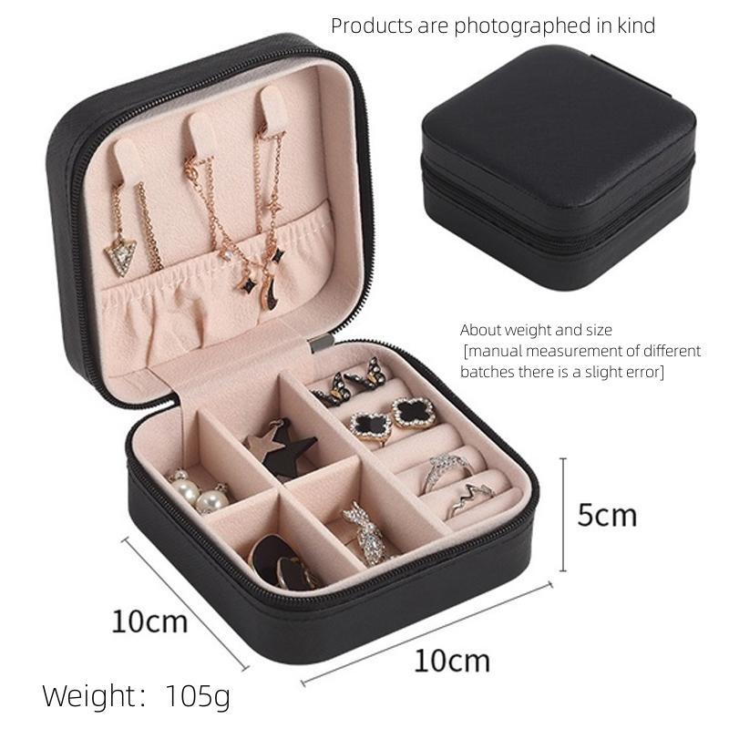Belro travel jewelry case with multiple compartments, compact design, ideal for organizing necklaces, rings, and earrings on the go.
