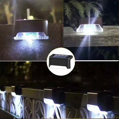 Mivoza solar step lights 8-pack for outdoor path illumination, featuring automatic on/off and durable garden outdoor lighting.