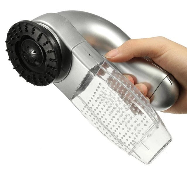 Belro cordless handheld pet grooming vacuum cleaner with a pet hair collection chamber and ergonomic design for cleaning pets' fur.