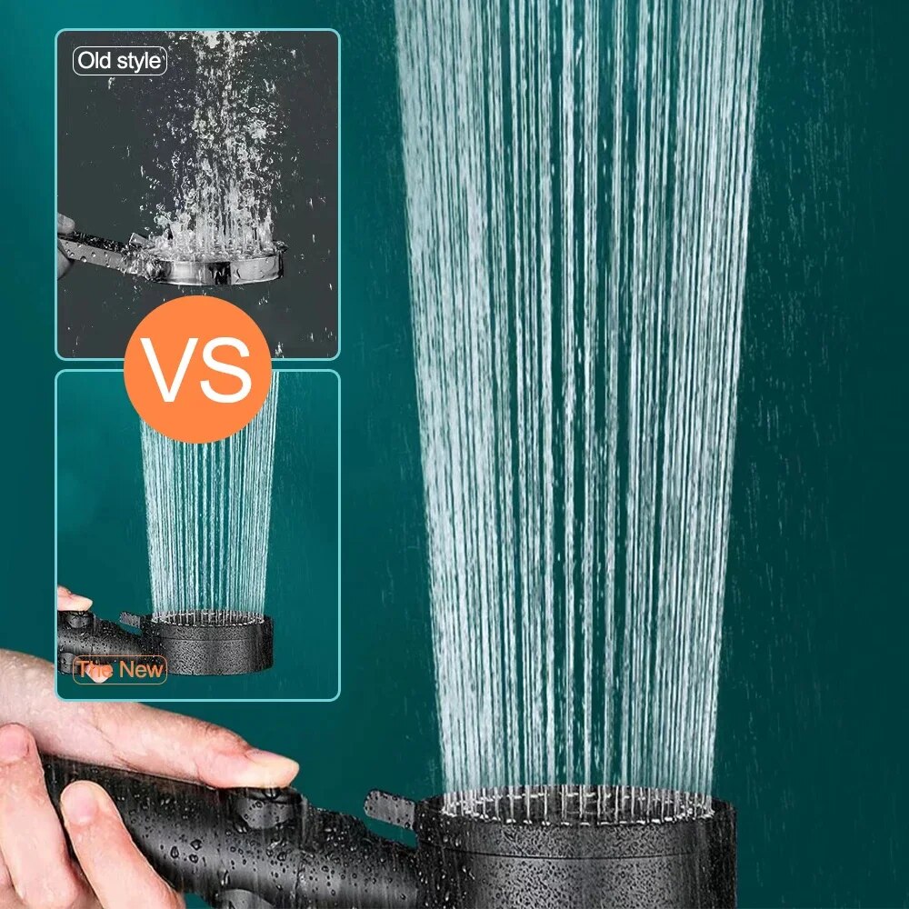 Belro high pressure shower head with hose, chrome finish, and adjustable spray settings for a powerful shower experience.