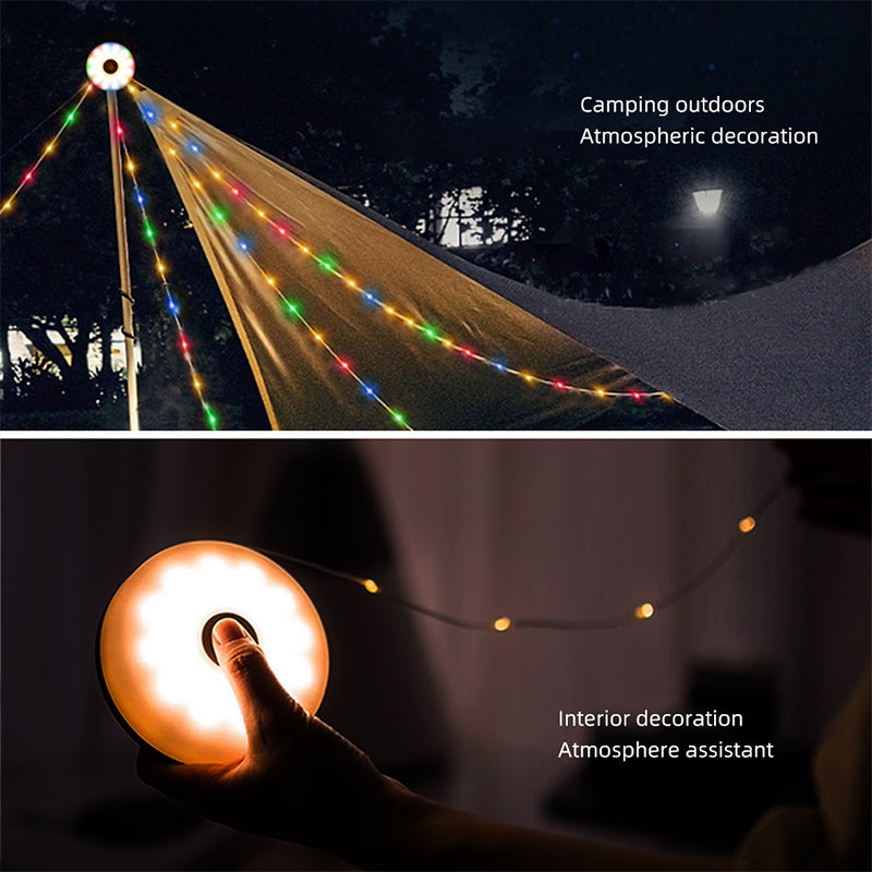 Belro outdoor string light hanging outdoors, featuring warm glowing bulbs for garden or patio decor.
