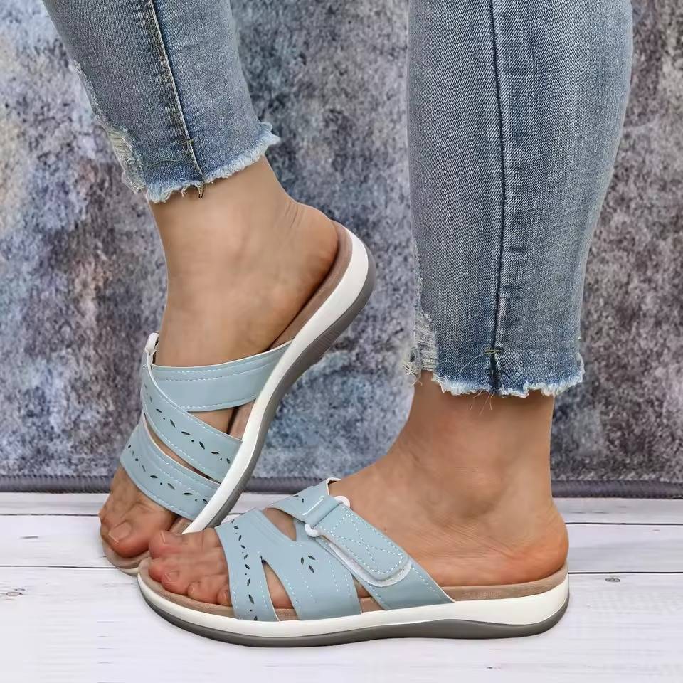 Belro orthopedic toe sandals for women with supportive straps and cushioned soles, designed for health and comfort.