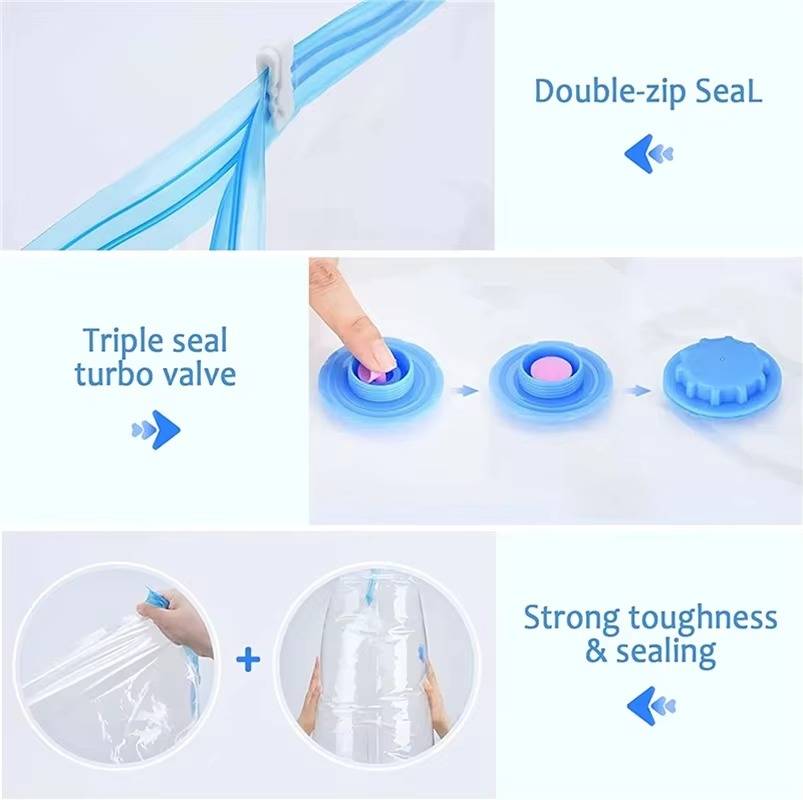 Belro vacuum bag for clothes, storage bag for clothes and linens, lightweight and space-saving luggage accessory