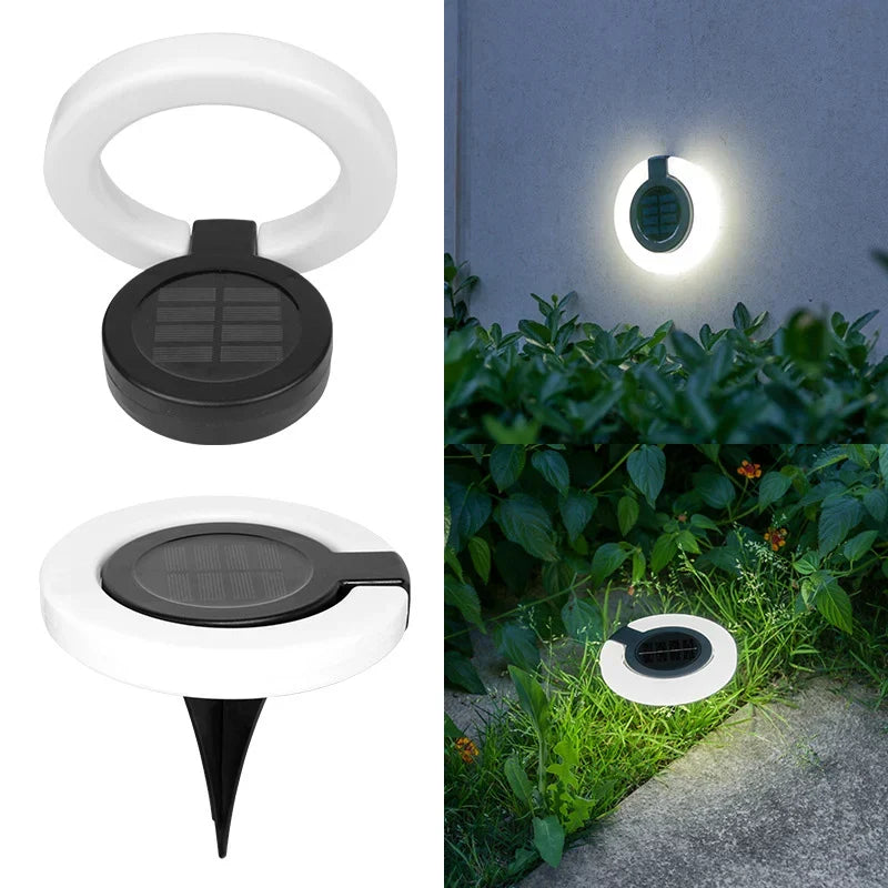 Mivoza solar garden spike light with adjustable head and weatherproof IP65 design, ideal for outdoor ground lighting.