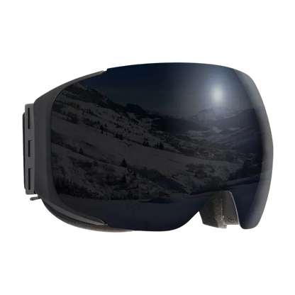 Black Belro snow goggles with interchangeable lens bundle for winter sports and snowboarding.