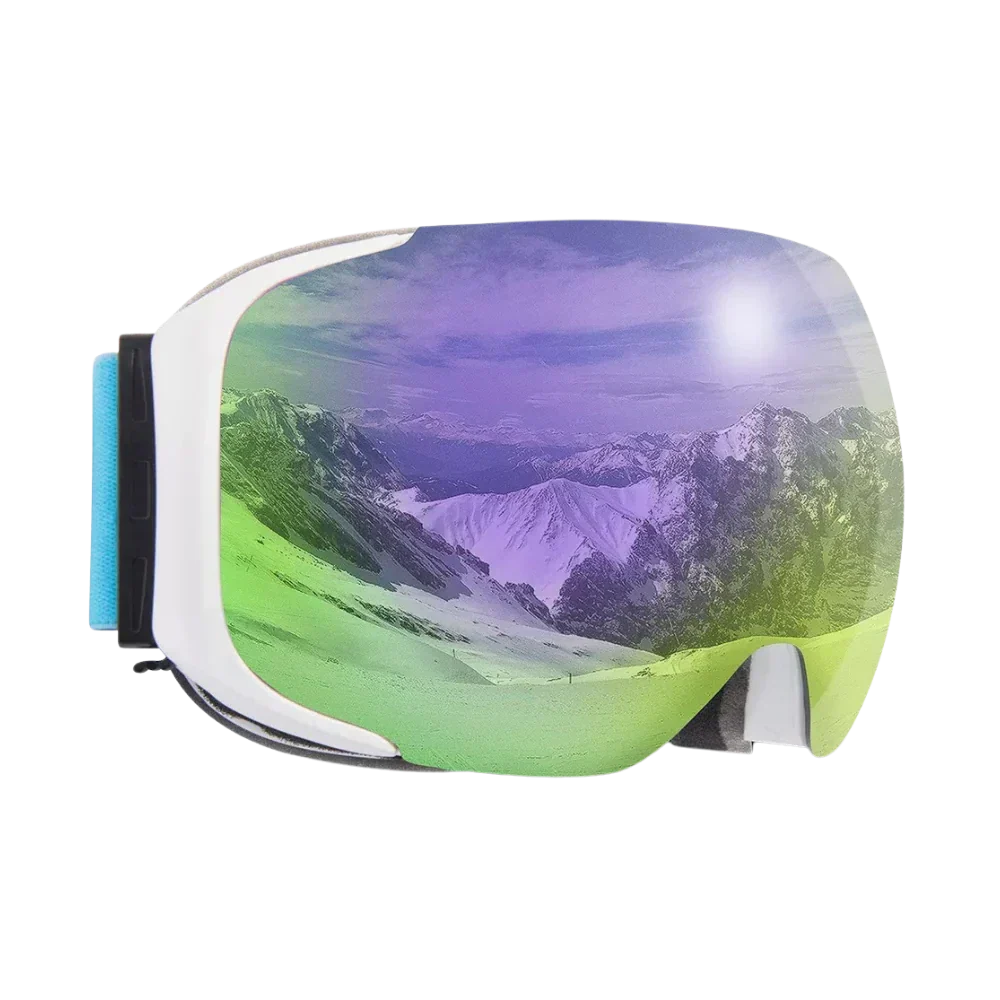 Belro snow goggles with purple lens bundle, designed for winter sports, featuring adjustable strap and durable frame.