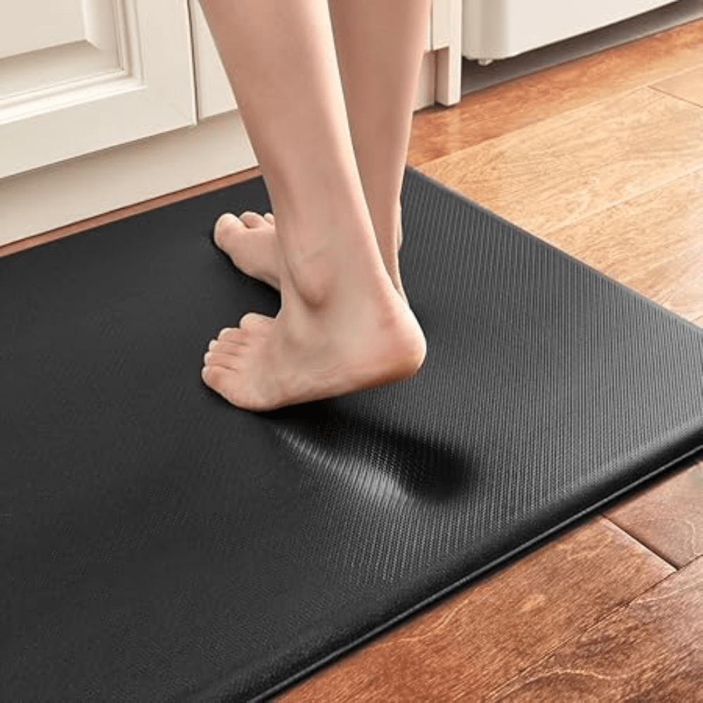 Mivoza anti-fatigue kitchen mat with cushioned, non-slip surface for comfortable standing during cooking.