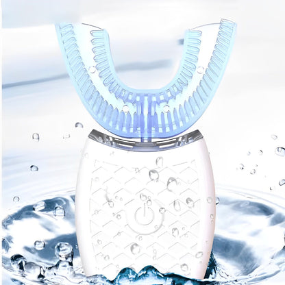 Belro U-shaped toothbrush for oral care, showing ergonomic design and soft bristles for effective teeth cleaning.