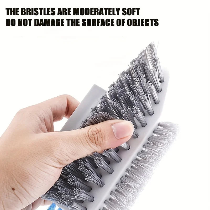 Mivoza grout cleaning brush set of 2 with 4-in-1 tips for tiles and glass, suitable for scrubbing grout and gaps effectively.