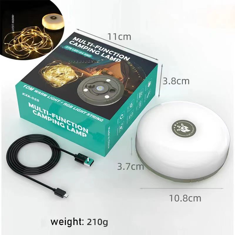 Belro outdoor string light hanging in a garden, ideal for patio or backyard decor, with warm glowing bulbs.