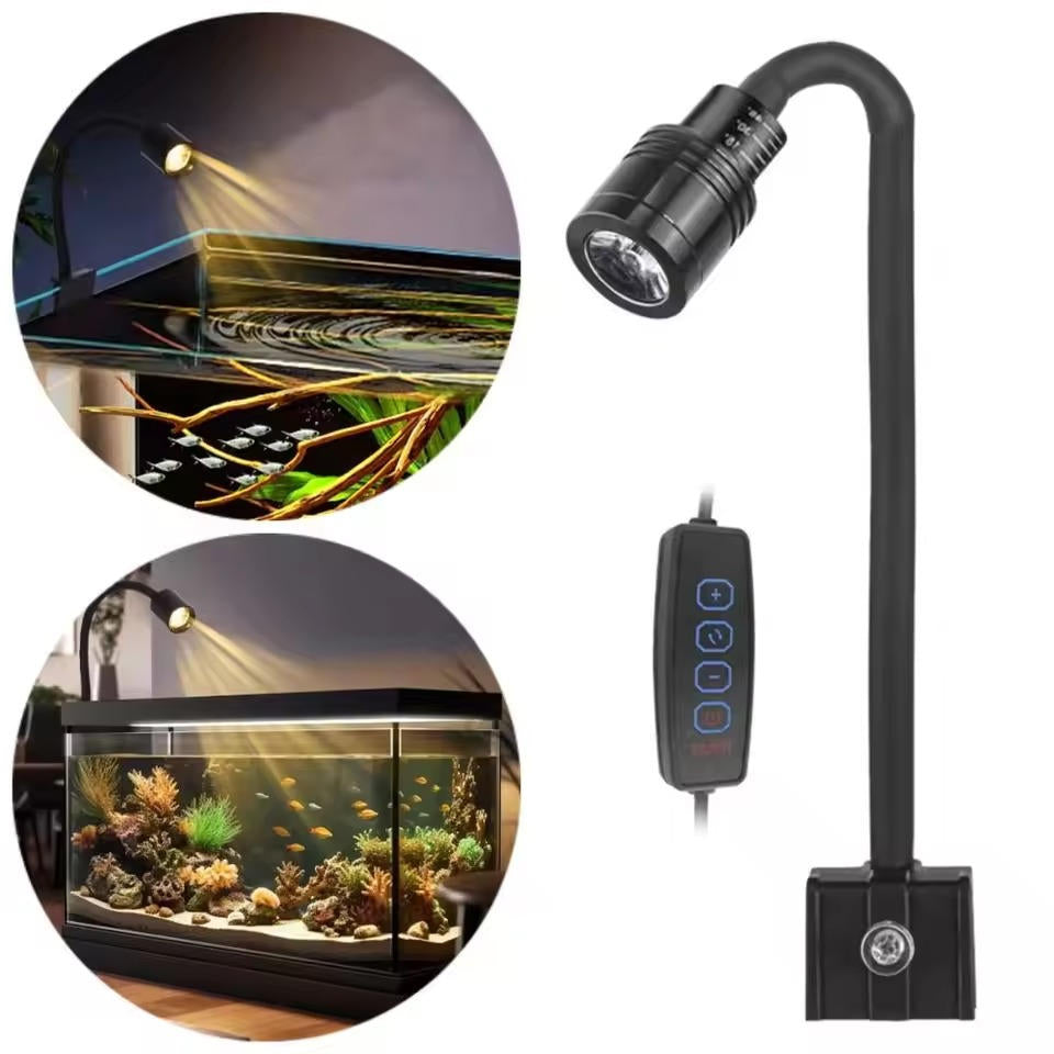 Belro LED light for fish tank illuminating aquarium with bright, energy-efficient lighting for pet fish and aquatic plants.