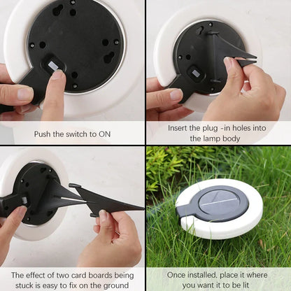 Mivoza solar garden spike light with adjustable head and IP65 weatherproof design, ideal for outdoor ground lighting.