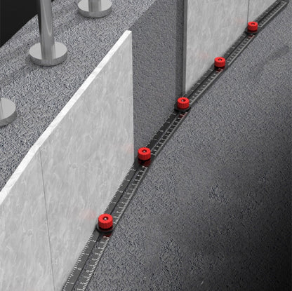 Belro adjustable aluminum alloy folding ruler for tile work, measuring tool with durable hardware and precise markings.