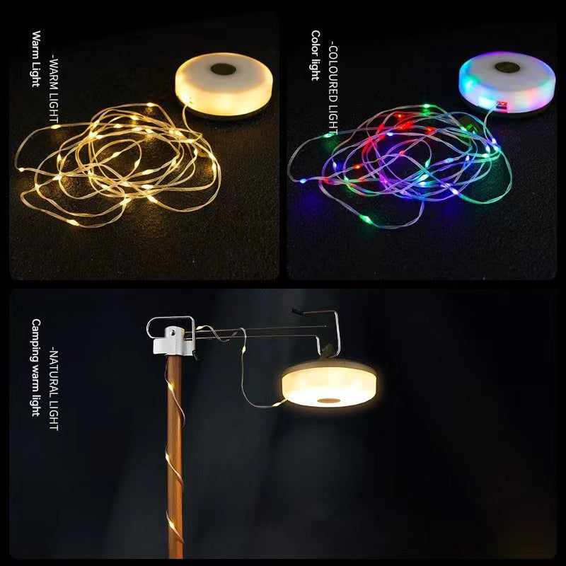 Belro outdoor string light hanging in a garden, featuring warm-glow bulbs for outdoor home and garden decor.