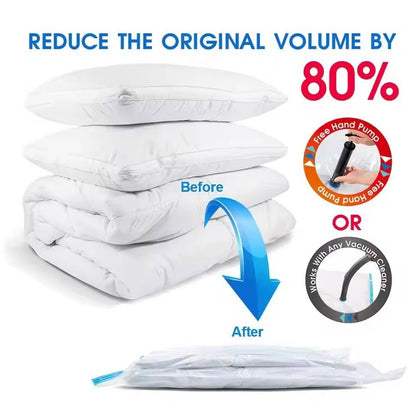 Belro vacuum bag for clothes, storage bag for clothes and linens, clear plastic bag with zipper closure.