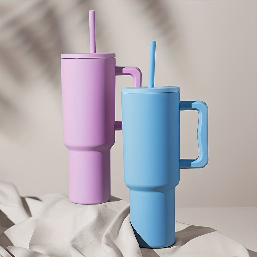 Belro stainless steel insulated water bottle with straw and handle, ideal for kitchen and dining use, in a sleek, modern design