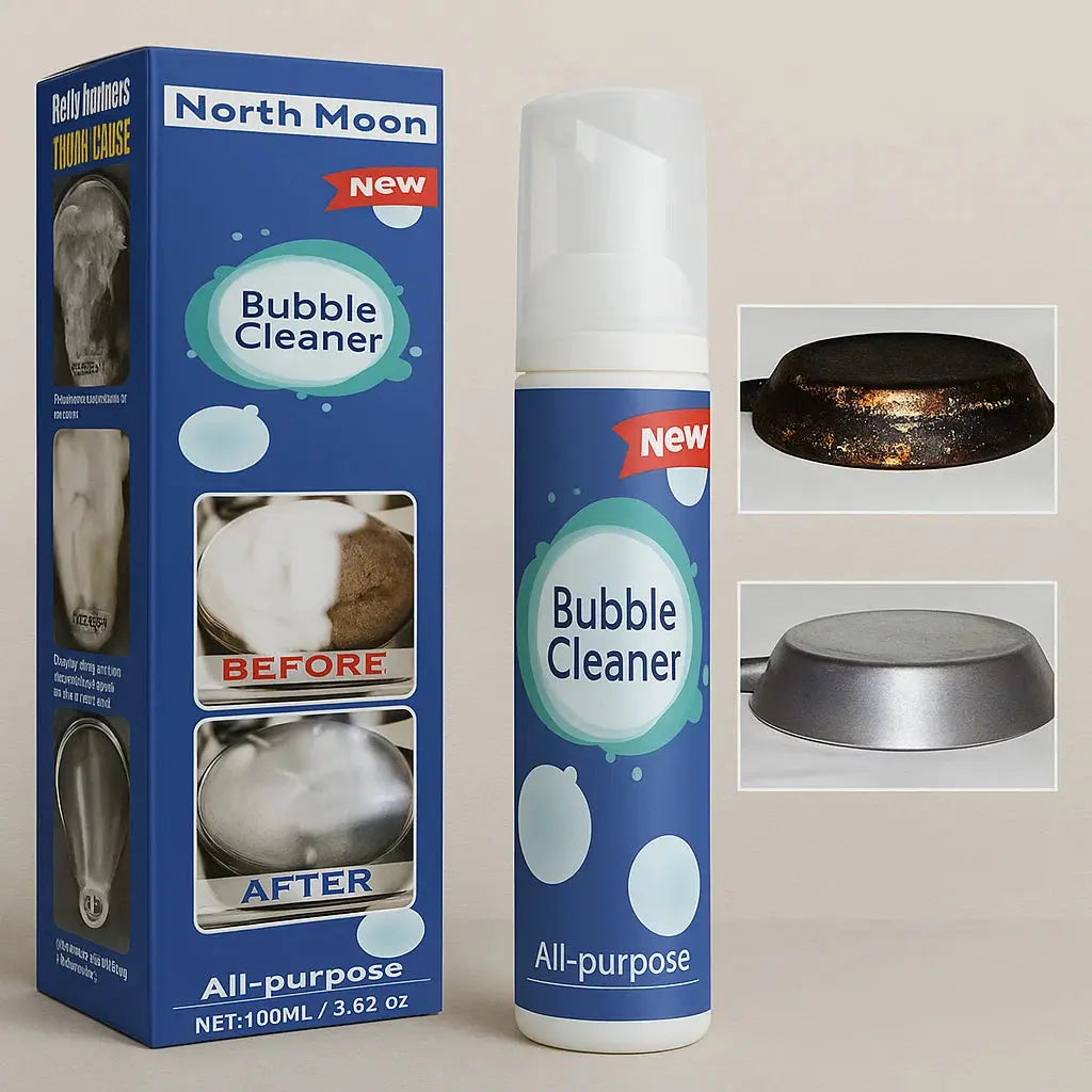 Mivoza foam kitchen cleaner for grease removal on countertops, no rinse needed, food-safe formula, in a spray bottle.