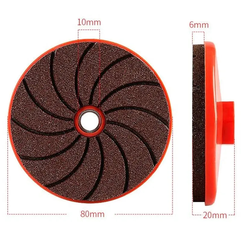 Mivoza angle grinder sanding disc for deburring, cleaning, and polishing metal surfaces, suitable for power tool accessory use.