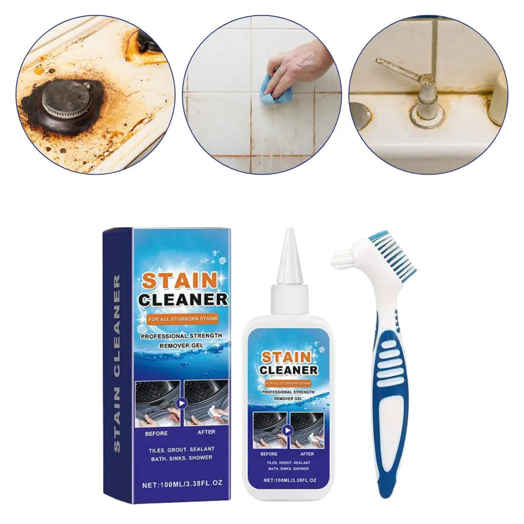 Mivoza mold remover gel with brush applicator, quick-action formula for removing mold and mildew from home surfaces.