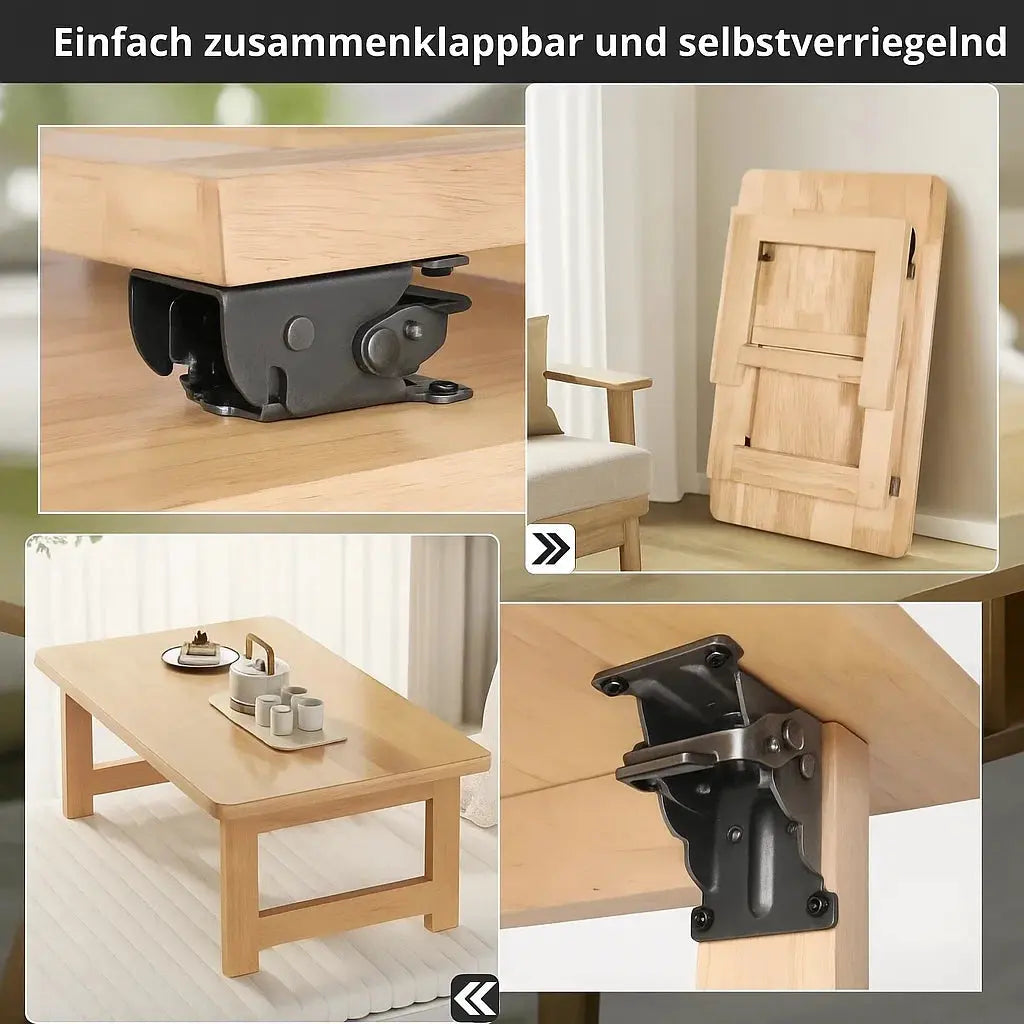 Mivoza auto-lock folding bracket 90° set of 2, heavy-duty self-locking hinges for stable, space-saving furniture support.