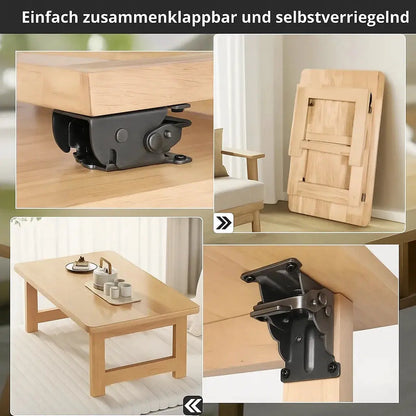 Mivoza auto-lock folding bracket 90° set of 2, heavy-duty self-locking hinges for stable, space-saving furniture support.