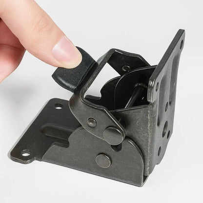 Mivoza auto-lock folding brackets 90° pack of two, heavy-duty self-locking furniture hinges for sturdy, space-saving table legs.
