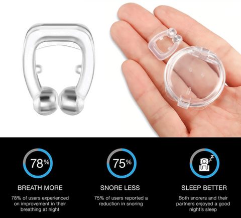 Belro Snore Stopper Magnetic Nose Clips, 2-piece set, designed to reduce snoring and improve airflow for better sleep.