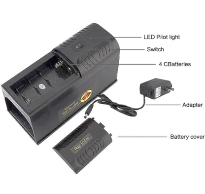 Belro electric mouse trap shown in a screenshot, compact electronic device designed for mouse control with LED indicator.