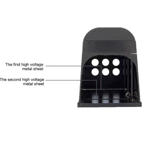 Belro electric mouse trap device with electronic controls, shown in a screenshot, designed for pest control and rodent removal.