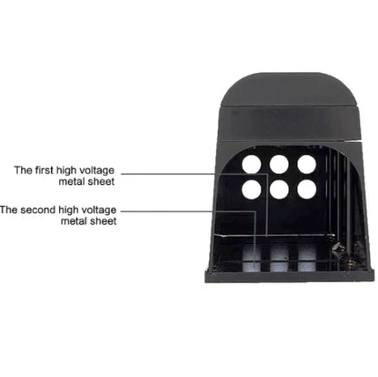 Belro electric mouse trap device with electronic controls, shown in a screenshot, designed for pest control and rodent removal.