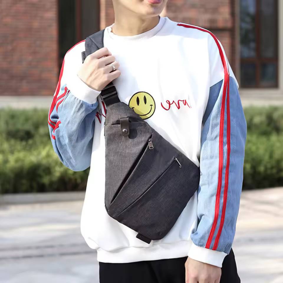 Belro anti-theft crossbody travel bag with secure compartments, designed for safe carrying of essentials during travel.