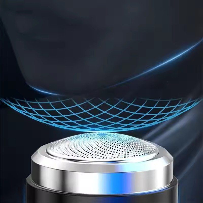 Belro mini portable electric shaver for personal grooming, compact design with sleek black finish and easy-to-use features.