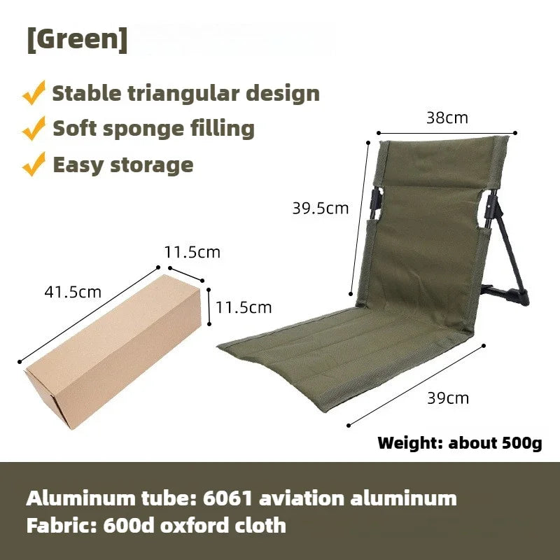 Mivoza Deutschland ultralight camping folding chair with padded seat, portable outdoor camping chair, ideal for outdoor adventures