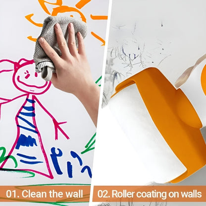 Belro wall repair roller paint brush, 500g, used for seamless wall painting and patching in home renovation projects.