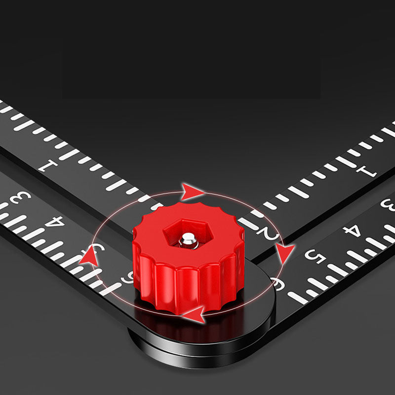 Adjustable aluminum alloy tile work folding ruler by Belro, measuring tool with extendable, durable construction for precise measurements.