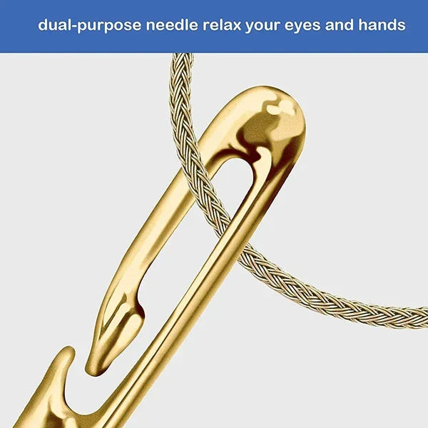 Set of Belro self-threading sewing needles for men's clothing, with easy-to-use design and multiple needle sizes.