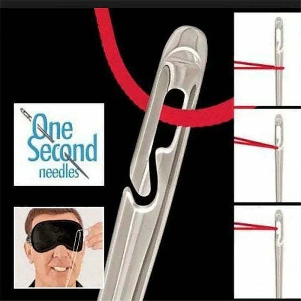 Belro self-threading sewing needles for men's clothing, featuring easy-to-use design and sharp points for precise sewing tasks.