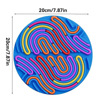 Mivoza sensory activity board made of silicone with tactile features for relaxation and stress relief.