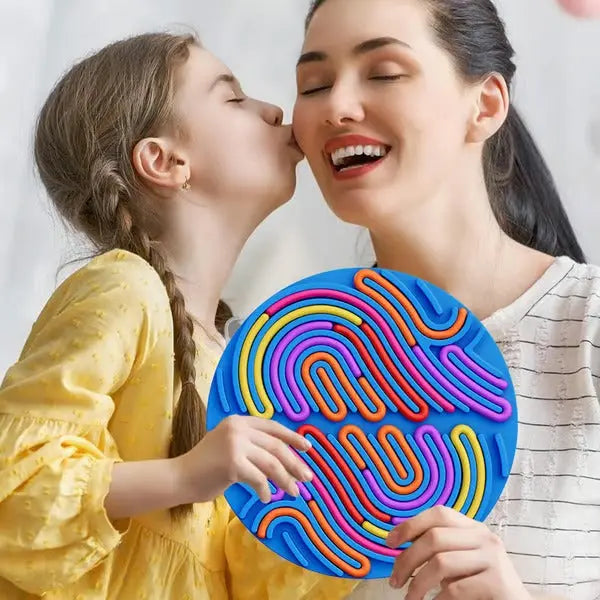 Mivoza sensory activity board made of silicone with tactile elements for relaxation and anxiety relief, designed for stress and fidget play.