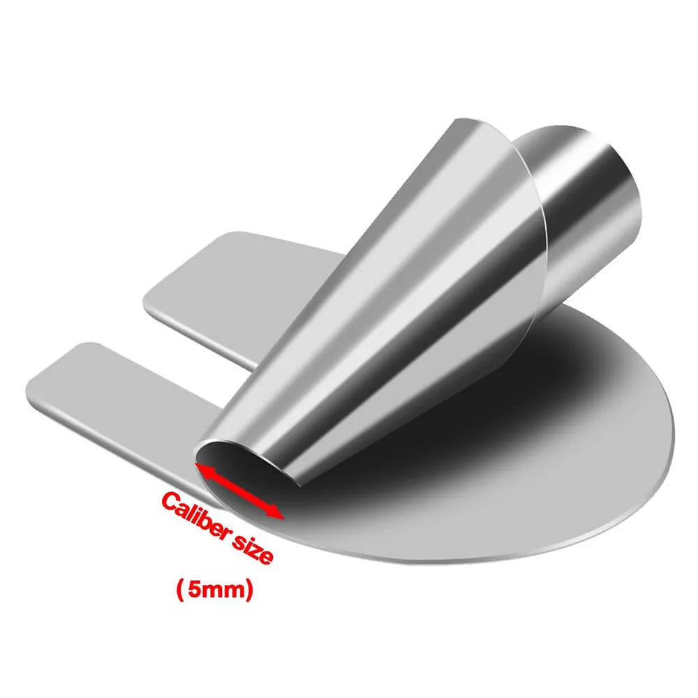 Belro sewing rolled hemmer foot in stainless steel, designed for creating neat, rolled hems on men's clothing with ease.