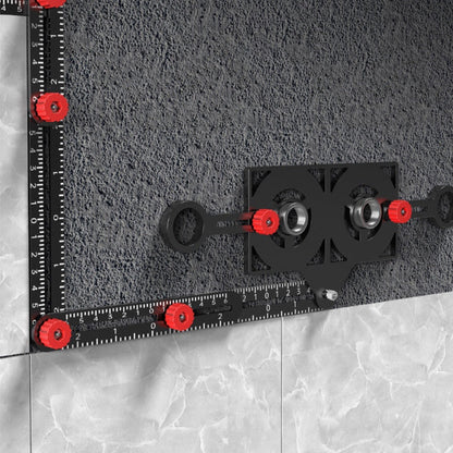Belro adjustable aluminum alloy tile work folding ruler with measurement markings, ideal for precise measuring in tools and hardware applications.