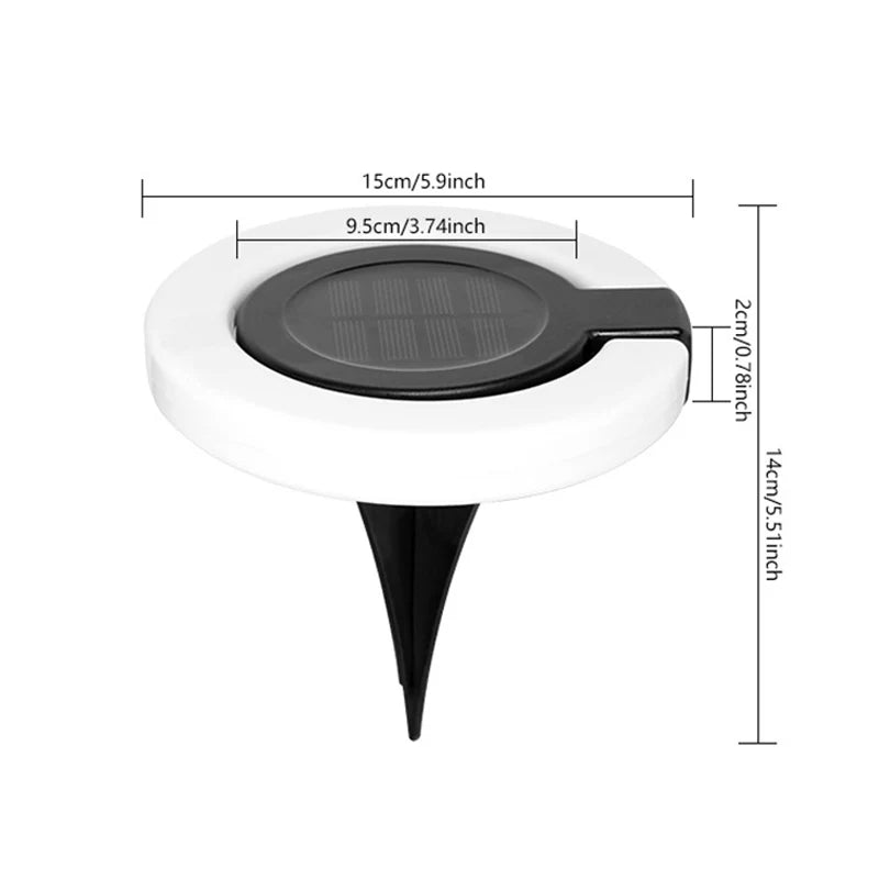 Mivoza solar garden spike light with 360° adjustable head and weatherproof IP65 design, ideal for outdoor landscape lighting.
