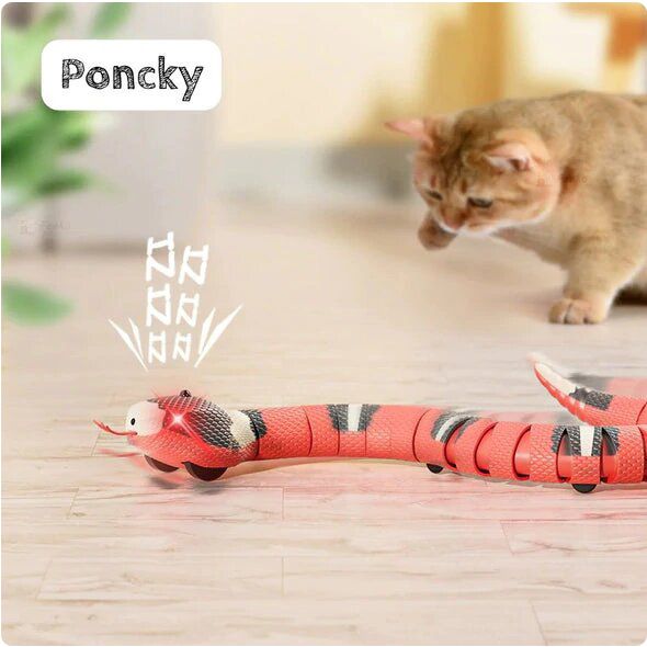 Belro smart sensor interactive snake toy for cats, featuring a realistic, flexible snake design to entertain and engage feline pets.