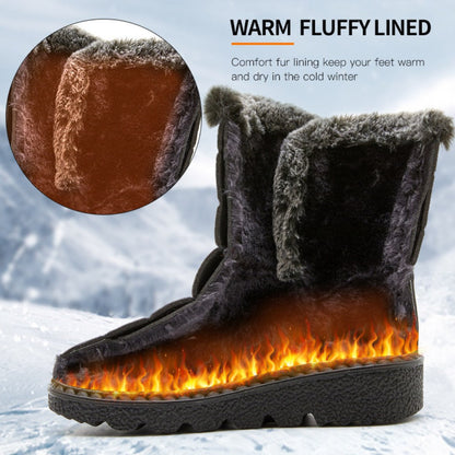 Belro women's waterproof heeled snow boot with a stylish winter design, suitable for cold and snowy weather.