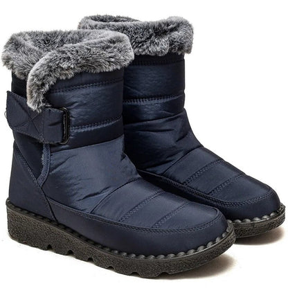 Belro women's waterproof heeled snow boots with stylish design and sturdy soles for winter weather.