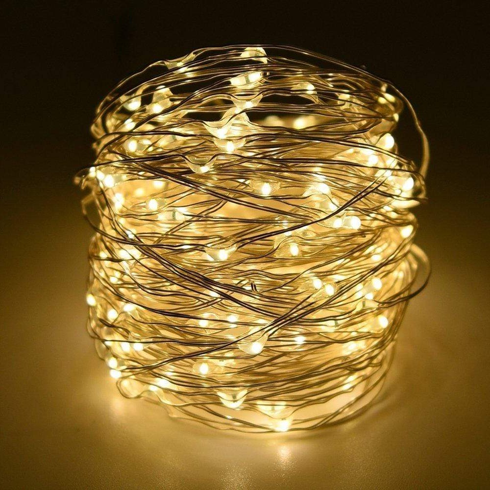Belro outdoor solar string lights with clear cable, 12m length, 100 LED bulbs, waterproof, ideal for garden and outdoor decor.