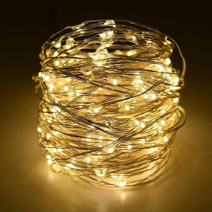 Belro outdoor solar string lights with clear cable, 12m length, 100 LED bulbs, waterproof, ideal for garden and outdoor decor.