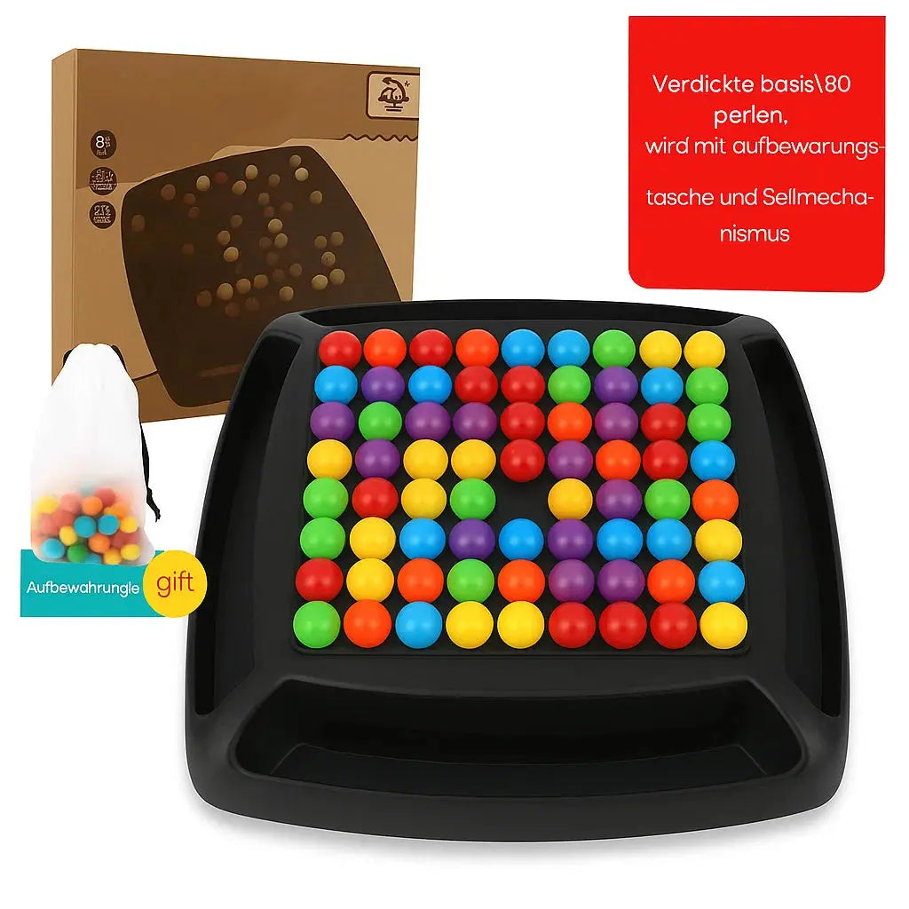 Mivoza marble strategy board game for children and families, featuring colorful marble paths and game pieces for concentration fun.